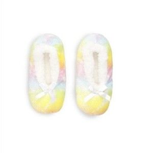 Girls Printed Tie Dye Fuzzy Babba Slipper Socks S/M
